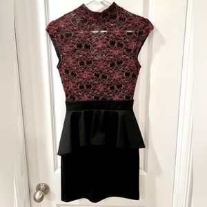 GLAM mini peplum dress size 2-4